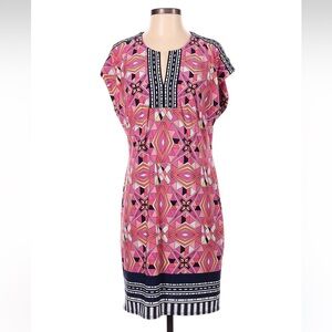 Laundry By Shelli Segal Pink Geometric Print Mini Dress